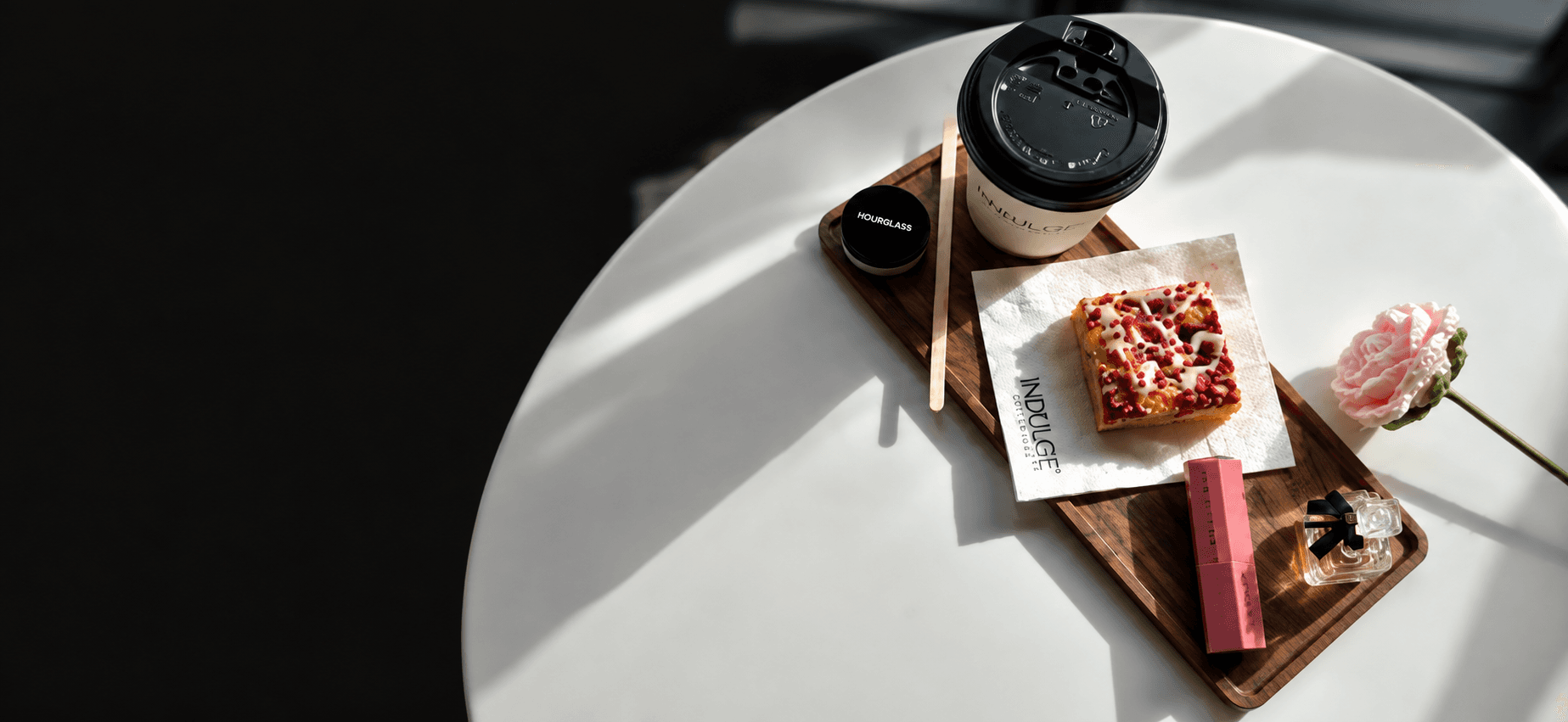 Coffee and sweet treat at Indulge Coffeehouse